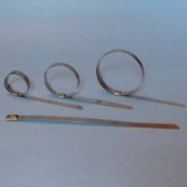 Firesleeve Stainless Steel Clamps Twice Around and Free End